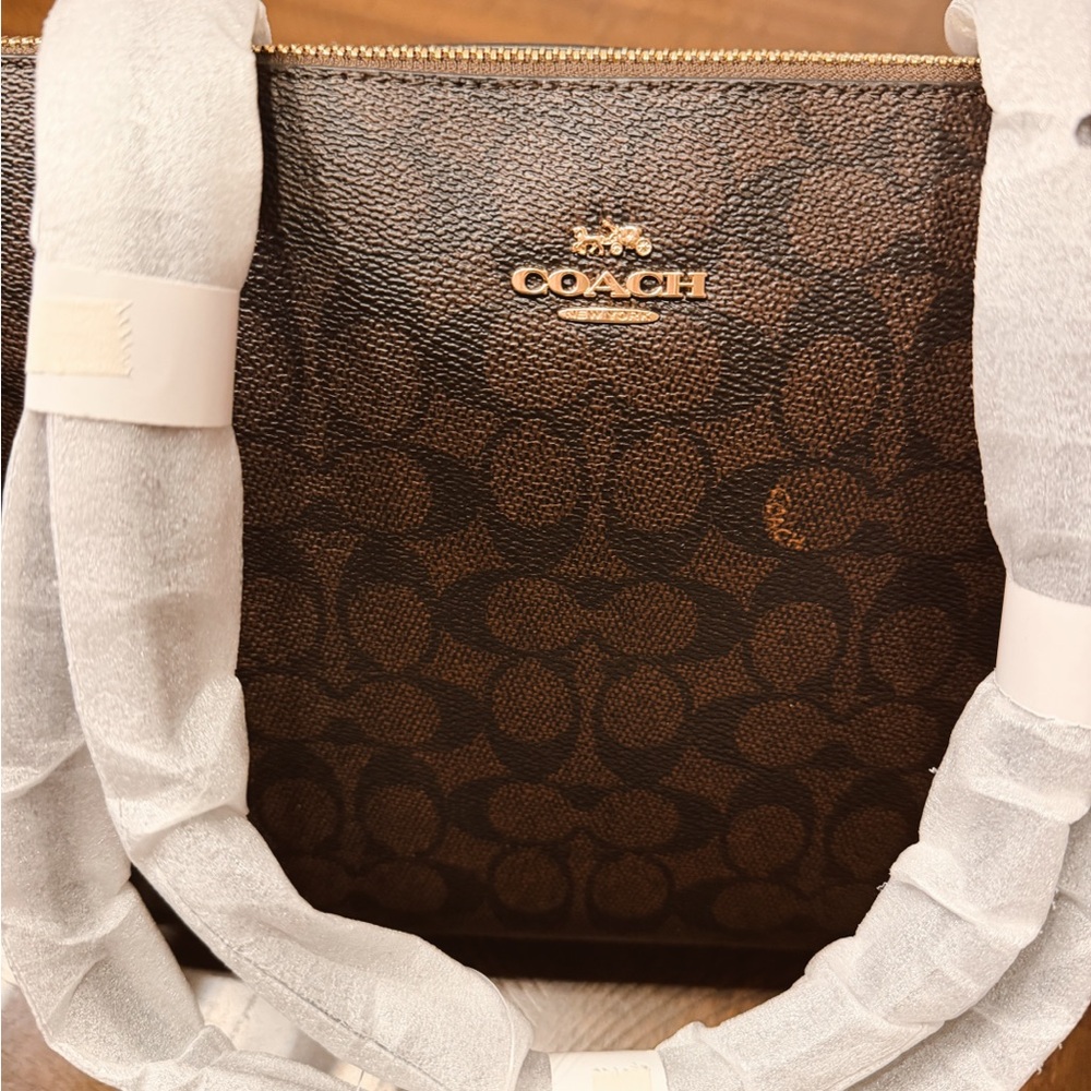 Coach Dark Brown Signature Tote - Picture 3 of 3